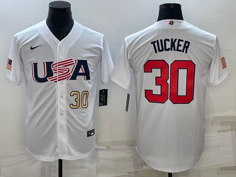Men 2023 World Cub USA #30 Tucker White Nike MLB Jersey2->more jerseys->MLB Jersey